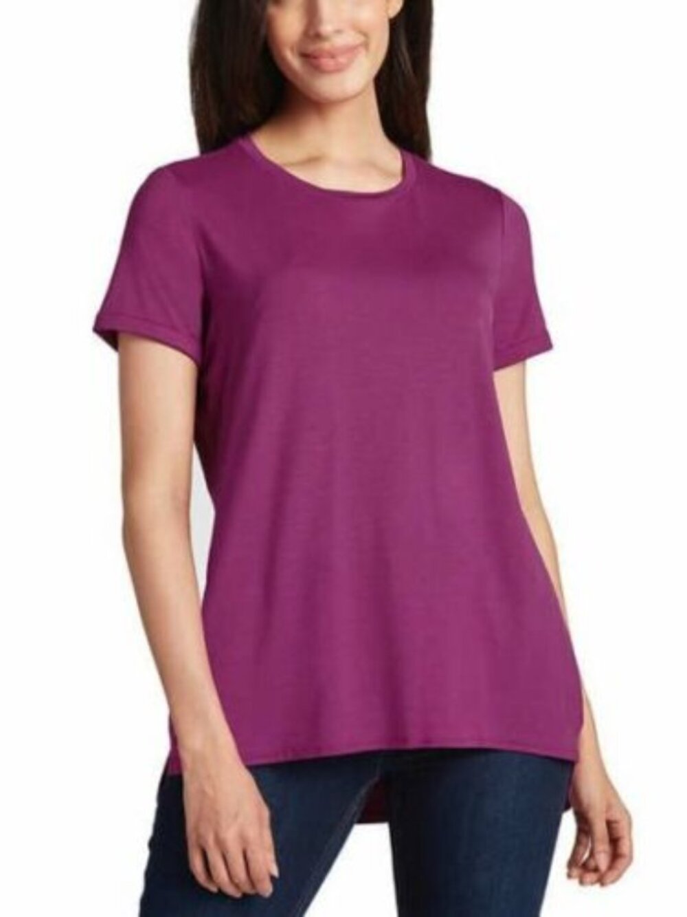 Ellen Tracy Womens Tunic Top, Color Berry - Size M